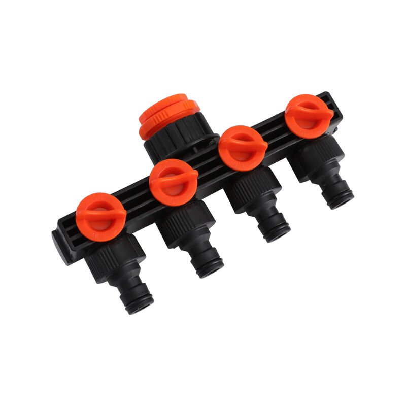 foto del prodotto distributore divisore per tubo flessibile a 4 vie, adattatore per rubinetto di prolunga, connettore per tubo flessibile da giardino, connettore per