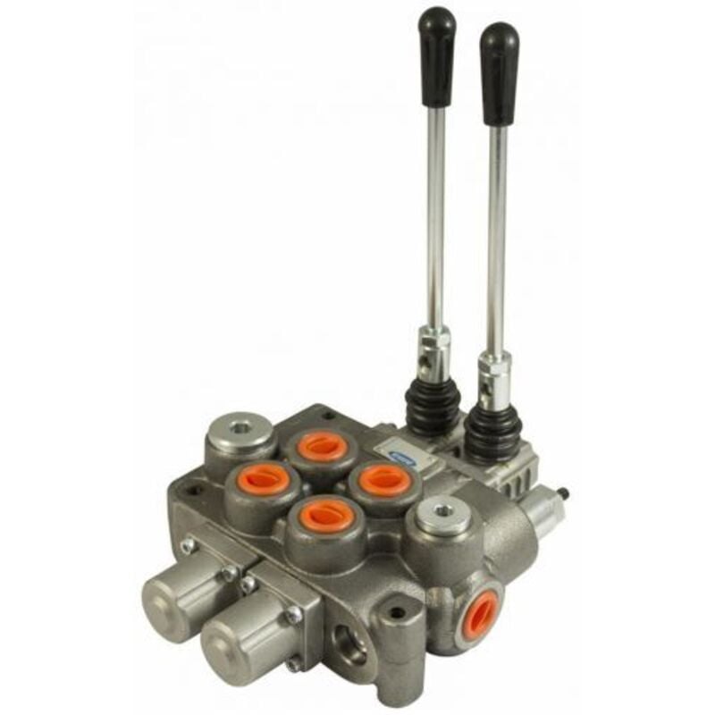 foto del prodotto distributore oleodinamico idraulico a 2 leve leva doppio effetto 3 8 40lt 34567