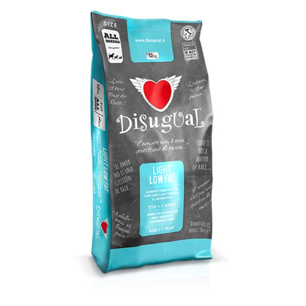 foto del prodotto disugual adult light low fat all breeds 12 kg croccantini per cani 1 ordine scegli lo sconto bzr5 bzr20 200 punti fedelt 