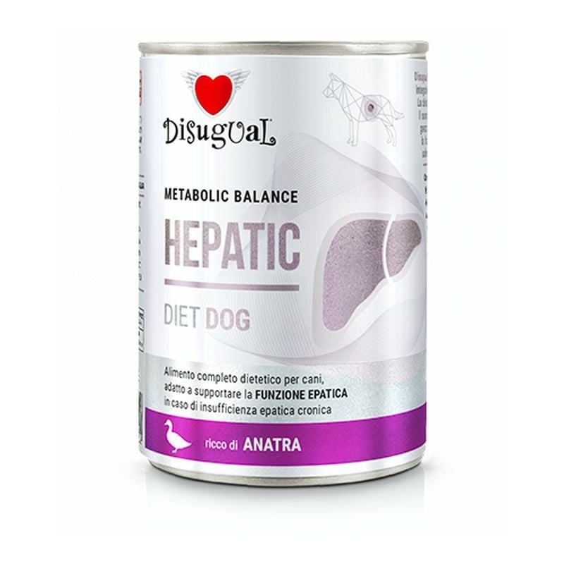 foto del prodotto disugual cane dieta hepatic 400gr anatra