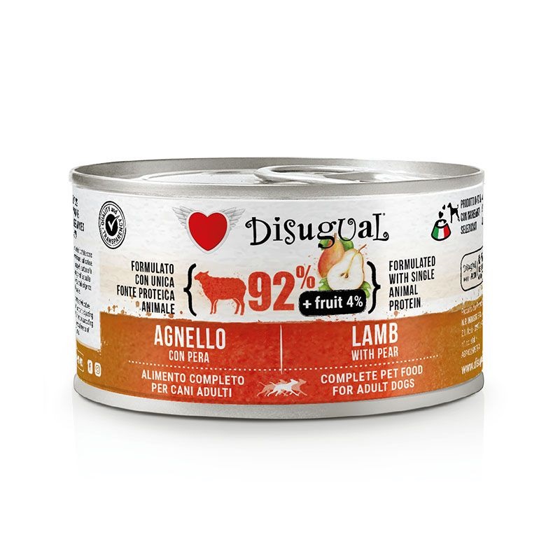 foto del prodotto disugual cane fruit adulto agnello amp pera lattina 150 gr