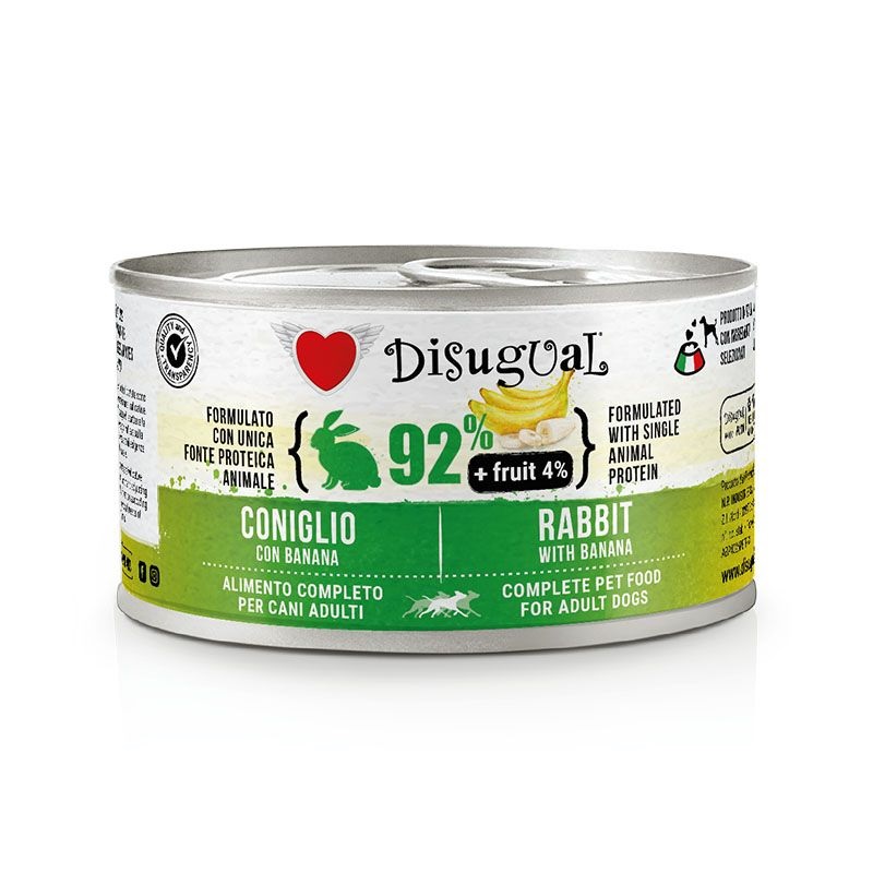 foto del prodotto disugual cane fruit adulto coniglio amp banana lattina 150 gr
