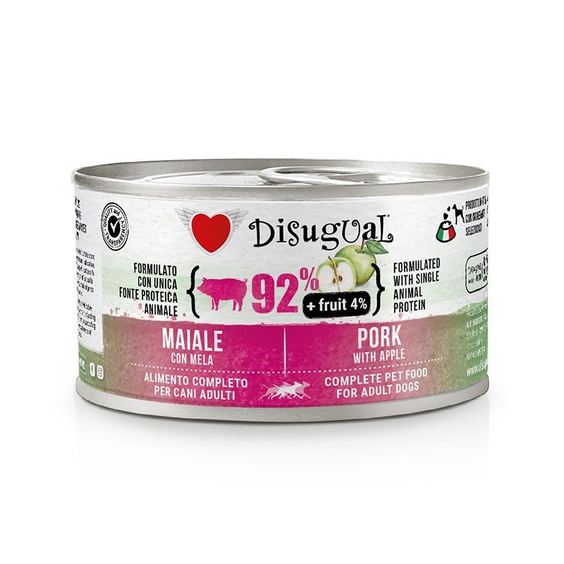 foto del prodotto disugual cane fruit adulto maiale amp mela lattina 150 gr
