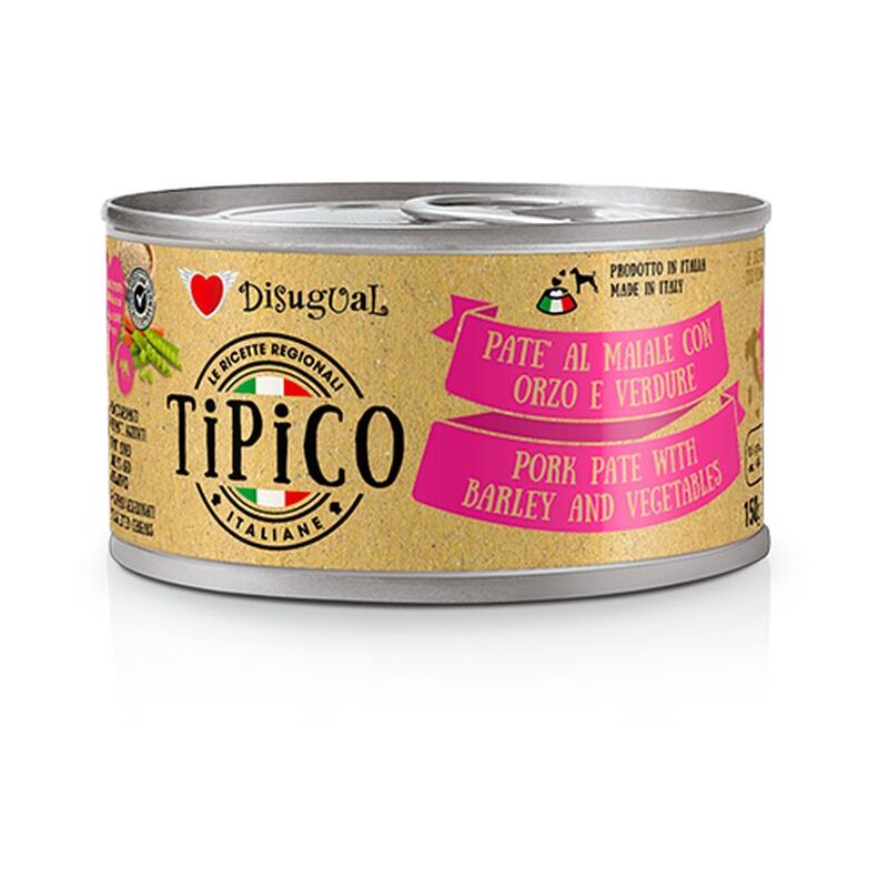 foto del prodotto disugual cane tipico pat lattina 150gr maiale orzo e verdure
