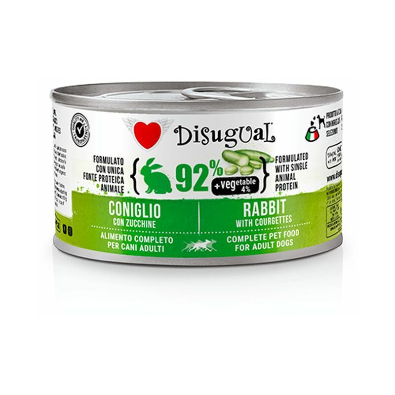 foto del prodotto disugual cane vegetable monoproteico 150gr coniglio e zucchine