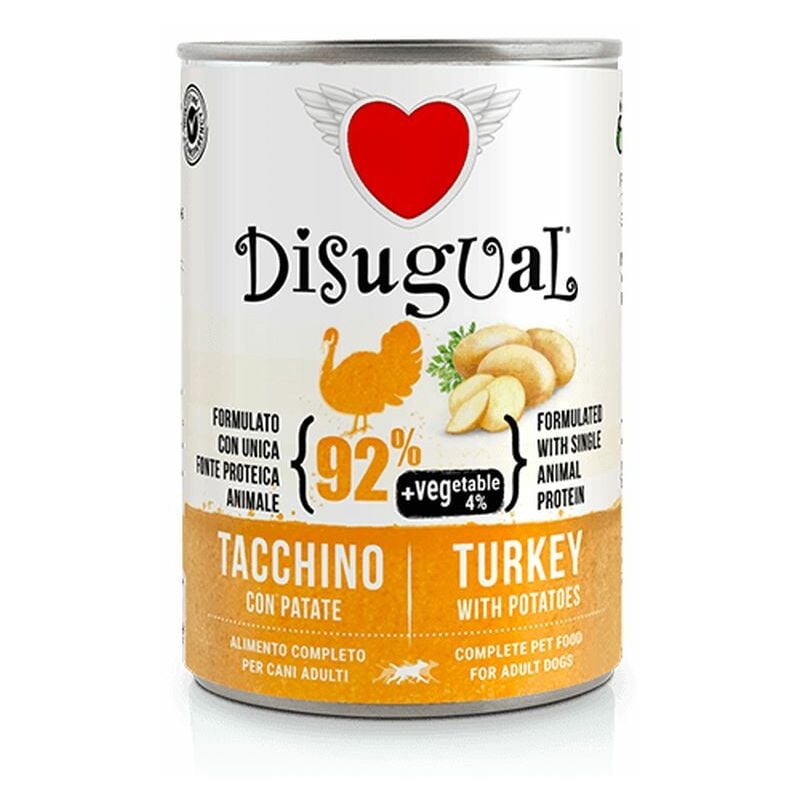 foto del prodotto disugual cane vegetable monoproteico 400gr tacchino e patate
