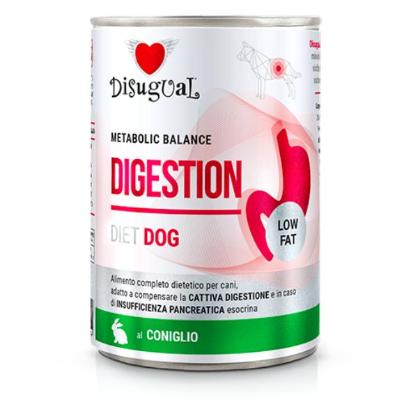 foto del prodotto disugual diet dog metabolic balance patè digestion low fat 400 gr - coniglio - confezione da 6 pezzi - dieta veterinaria per cani - 1 ordine scegli lo sconto bzr5 bzr20 200 punti fedeltà
