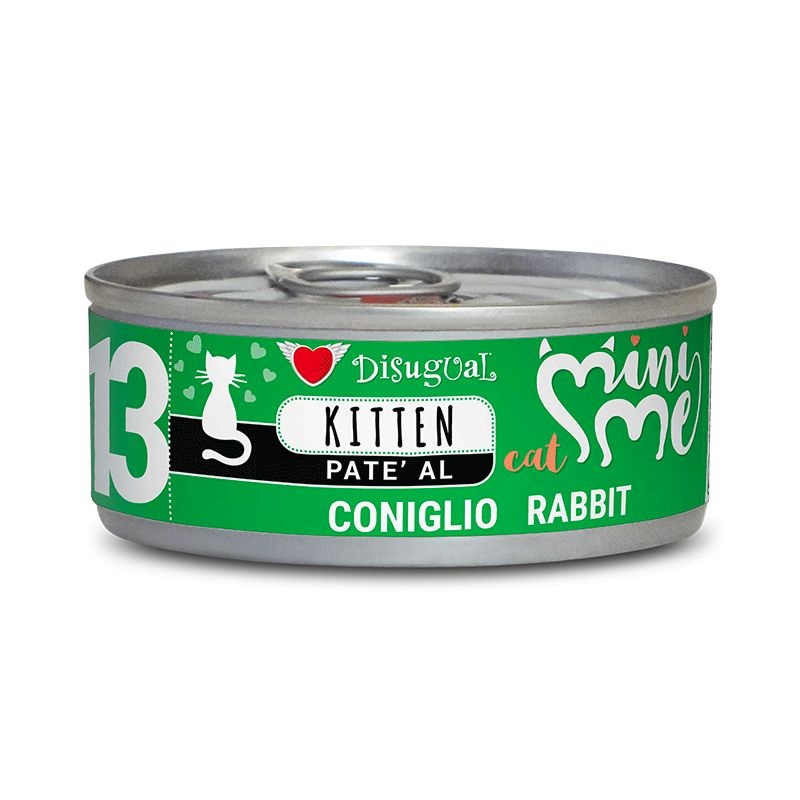 foto del prodotto disugual gatto minime 13 kitten coniglio lattina 85 gr