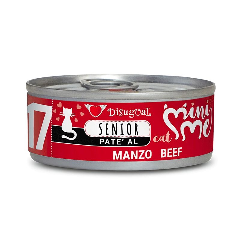 foto del prodotto disugual gatto minime 17 senior manzo lattina 85 gr