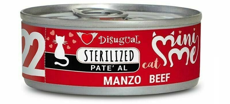 foto del prodotto disugual gatto minime (22) adulto sterilizzato manzo lattina 85 gr