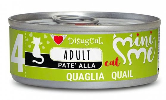 foto del prodotto disugual gatto minime 4 adulto quaglia lattina 85 gr