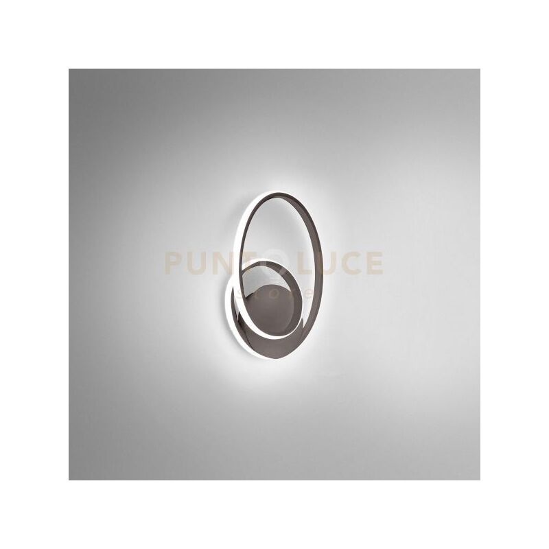 foto del prodotto diva a applique led titanio in alluminio dimmerabile 3000k 1110lm 20w