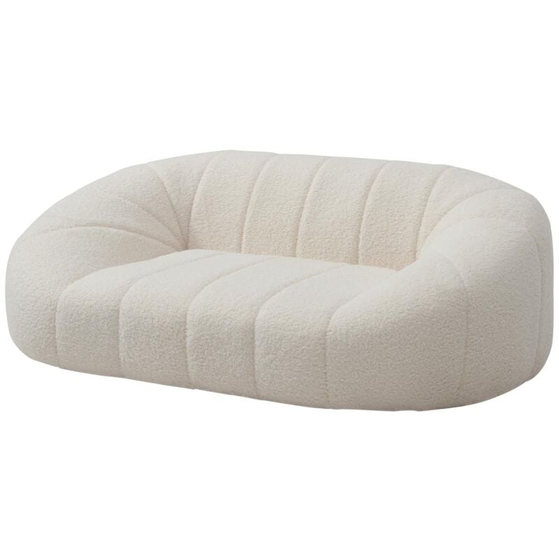 foto del prodotto divanetto per animali in tessuto bouclette bianco crema l. 98 x p. 62 x h. 33 cm paruima