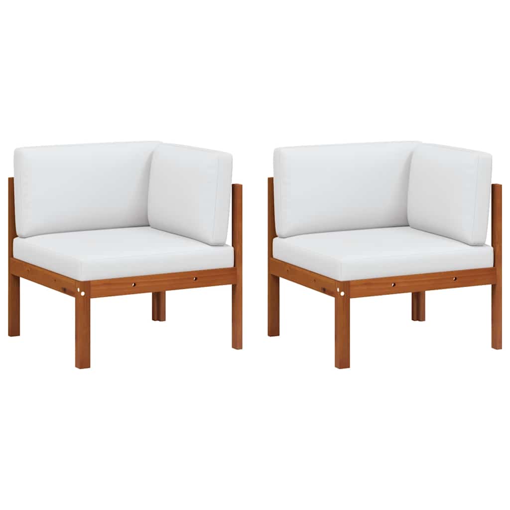 foto del prodotto divani ad angolo da giardino 2pz con cuscini massello di acaciacod mxl 70834