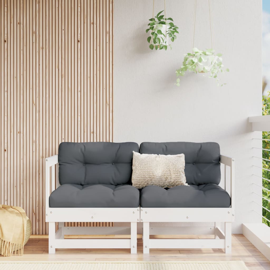 foto del prodotto divani angolari da giardino 2 pz bianchi legno massello di pinocod mxl 108790