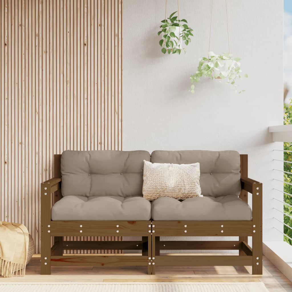 foto del prodotto divani angolari da giardino 2pz ambra in legno massello di pino vidaxl