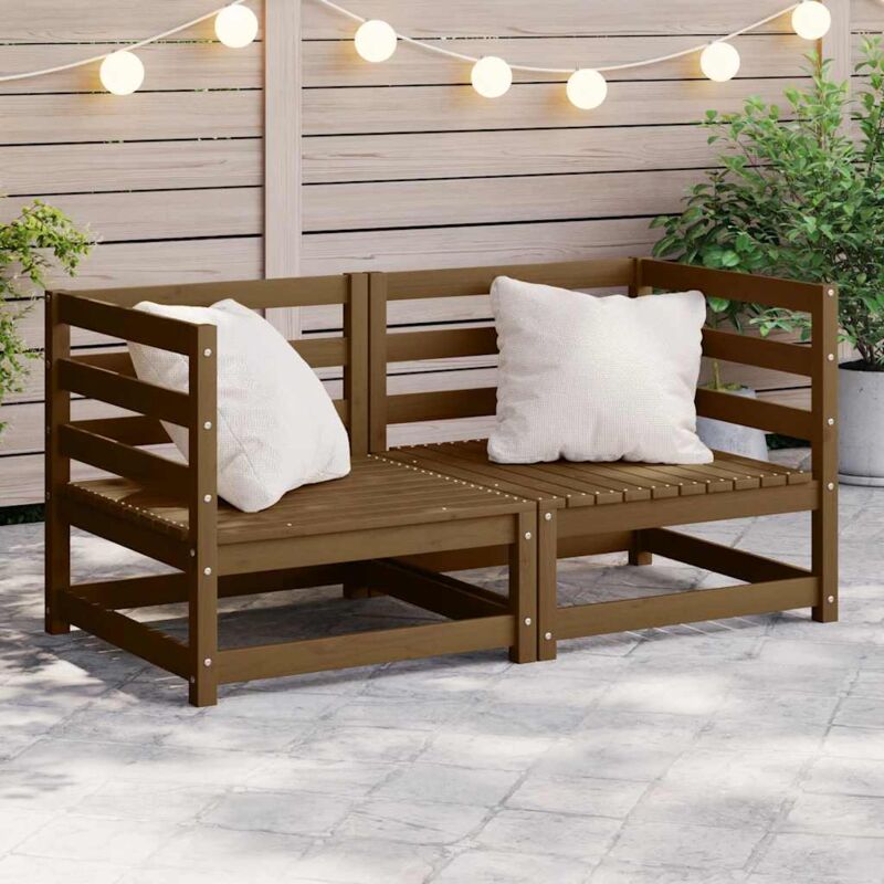 foto del prodotto divani angolari da giardino 2pz ambrati legno massello di pino vidaxl