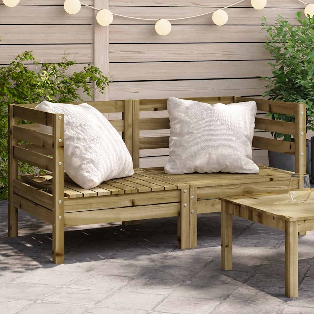 foto del prodotto divani angolari da giardino 2pz in legno di pino impregnatocod mxl 91000