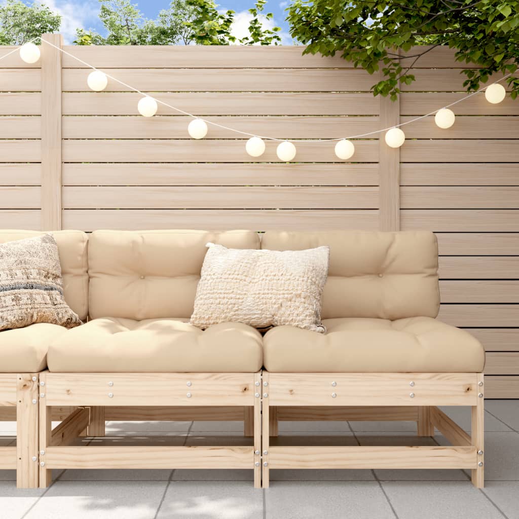 foto del prodotto divani centrali da giardino 2 pz in legno massello di pinocod mxl 132589