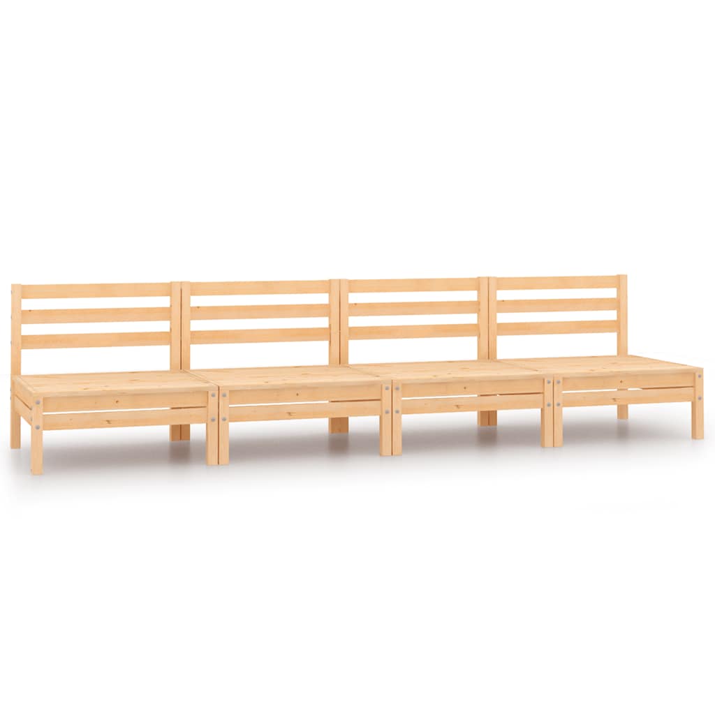 foto del prodotto divani centrali da giardino 4 pz in legno massello di pino cod mxl 40281