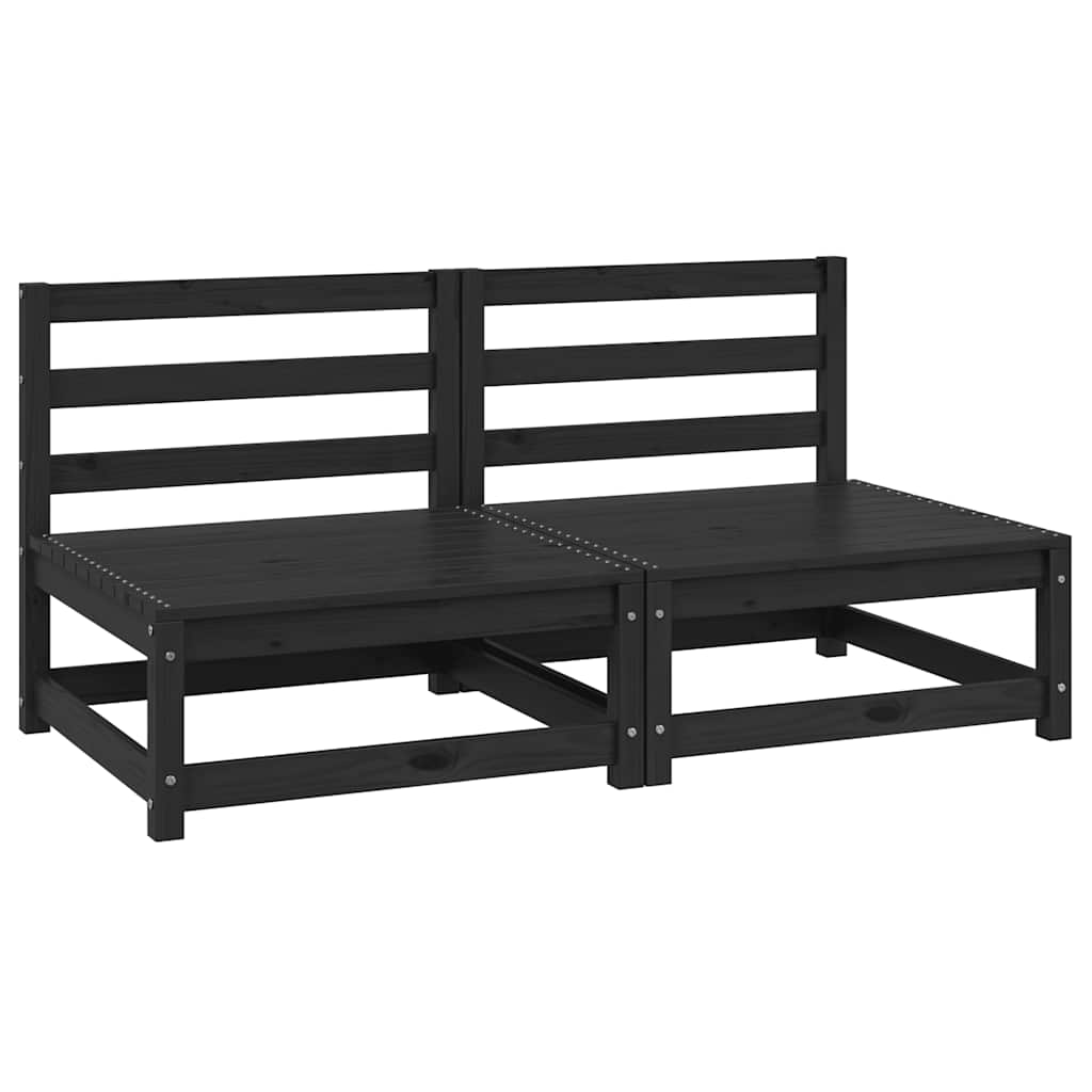 foto del prodotto divani centrali giardino 2 pz in massello di pino nero cod mxl 39515