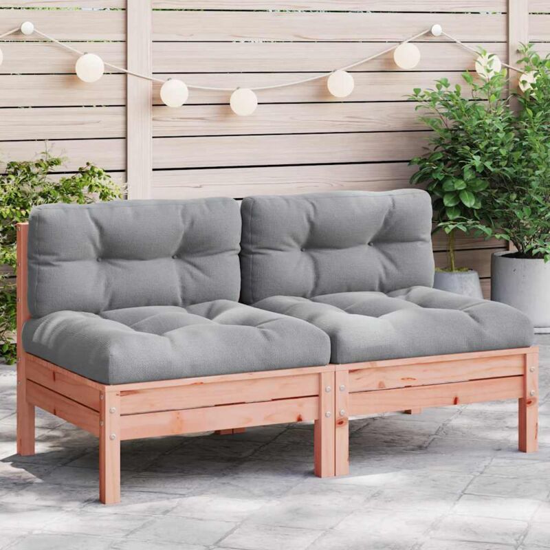 foto del prodotto divani giardino senza braccioli con cuscini 2 pz legno douglas - vidaxl
