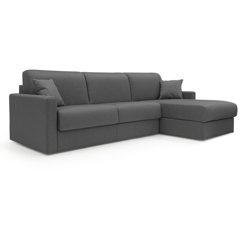 foto del prodotto divani.store chris divano letto angolare 5 posti in tessuto impermeabile t13 268 cm sinistro mat. 140x197 antracite