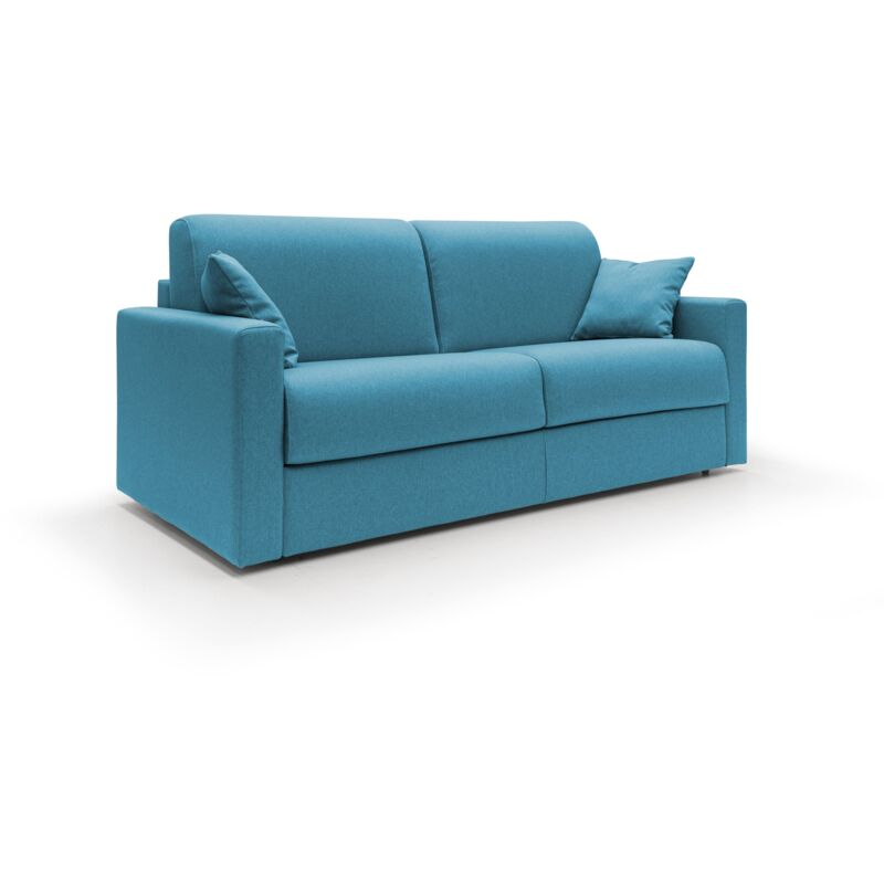 foto del prodotto divani.store chris divano letto matrimoniale tessuto impermeabile 166 cm azzurro