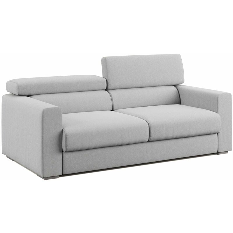 foto del prodotto divani.store dylan divano con pouf estraibile 188 cm grigio