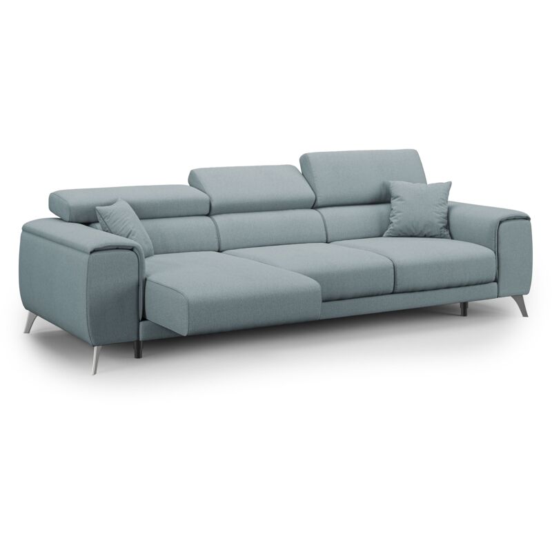 foto del prodotto divani.store fusion divano con 3 sedute allungabili in tessuto smacchiabile t05 260 cm carta da zucchero