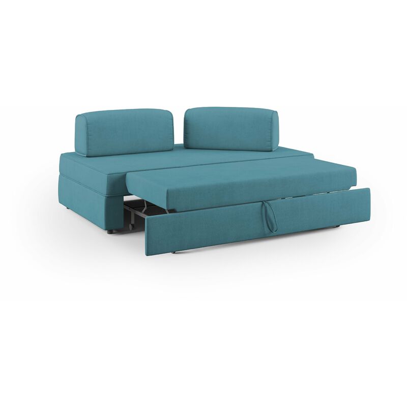 foto del prodotto divani.store liberty divano senza pouf estraibile e schienali movibili in tessuto morbido impermeabile t02 180 cm azzurro