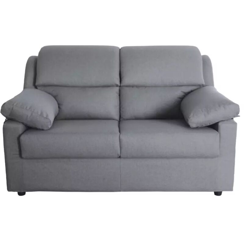 foto del prodotto divano 2 posti bellahome firenze grigio tessuto sfoderabile e antimacchia, 150x95x93 cm
