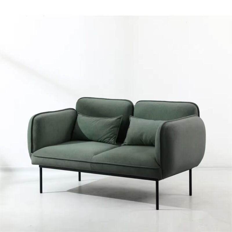 foto del prodotto divano 2 posti imbottito elodie 150 cm in tessuto verde comfort e stile moderno