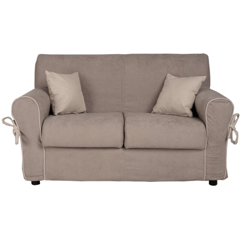 foto del prodotto divano 2 posti tessuto sfoderabile verona 150 cm grigio bordino grigio chiaro