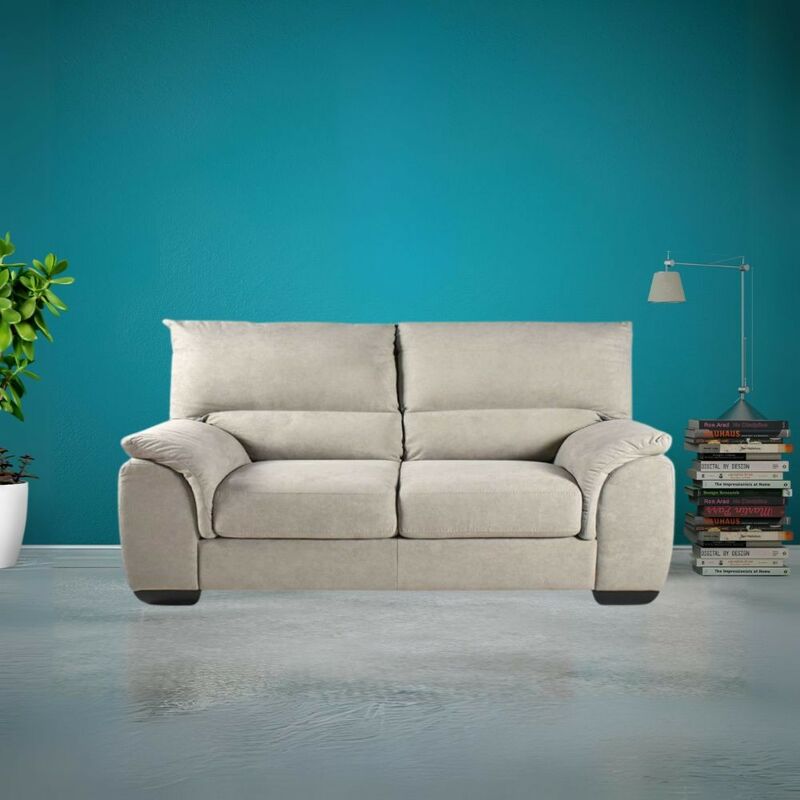 foto del prodotto divano 3 posti atene in tessuto queen 198x90x100h colore taupe
