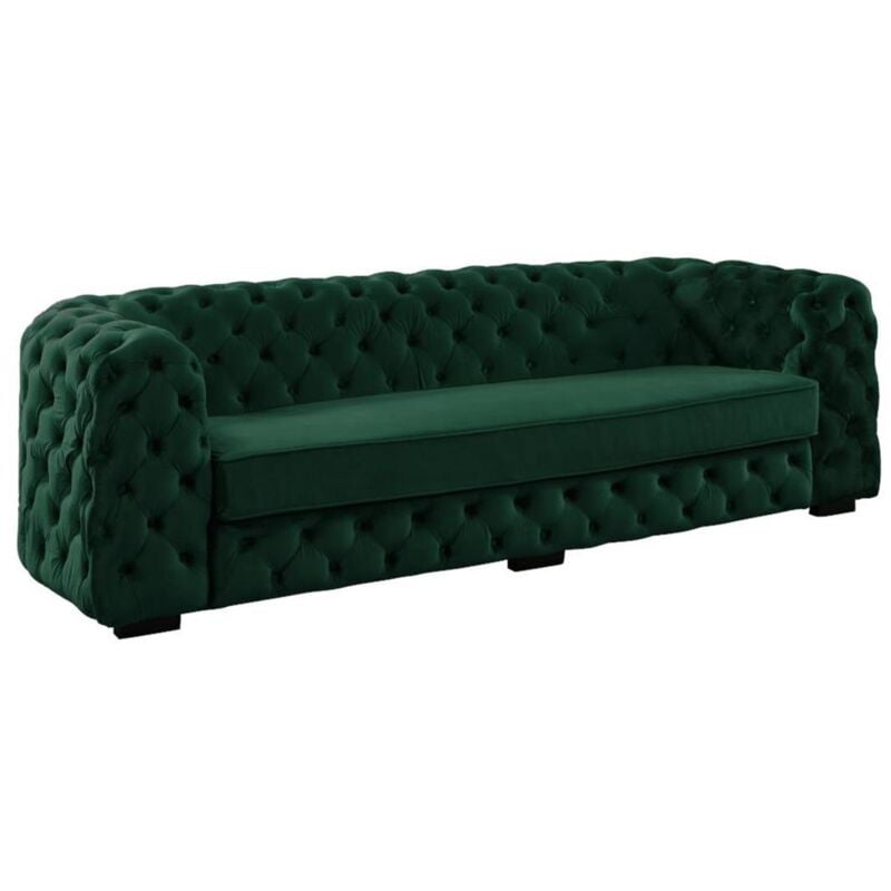 foto del prodotto divano 3 posti chesterfield in velluto verde scuro stanley