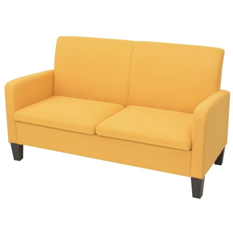 foto del prodotto divano a 2 posti 135x65x76 cm giallo vidaxl