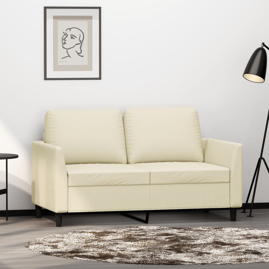 foto del prodotto divano a 2 posti crema 120 cm in similpelle vidaxl