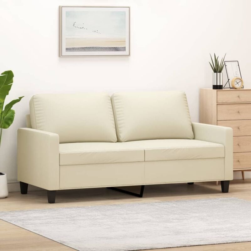 foto del prodotto divano a 2 posti crema 140 cm in similpelle vidaxl