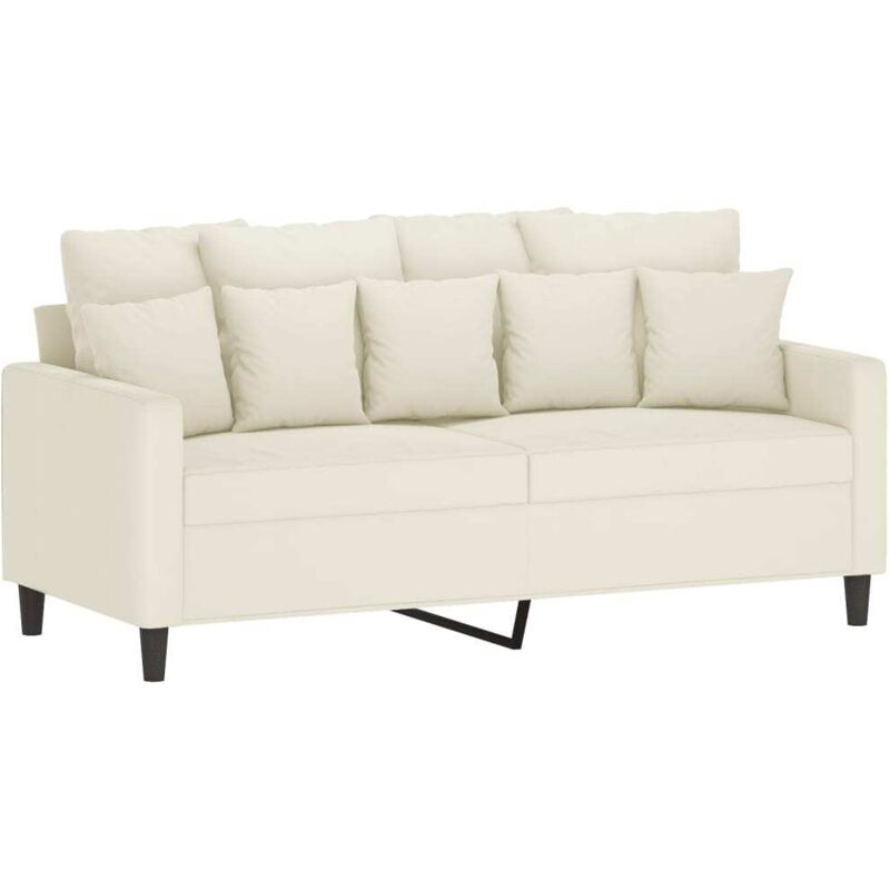 foto del prodotto divano a 2 posti crema 140 cm in velluto - vidaxl