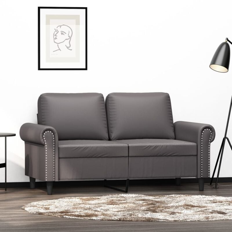 foto del prodotto divano a 2 posti grigio 120 cm in similpelle vidaxl