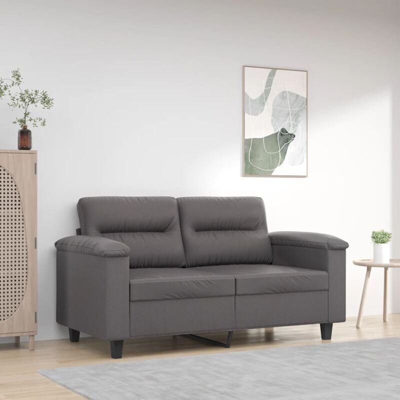 foto del prodotto divano a 2 posti grigio 120 cm in similpelle vidaxl