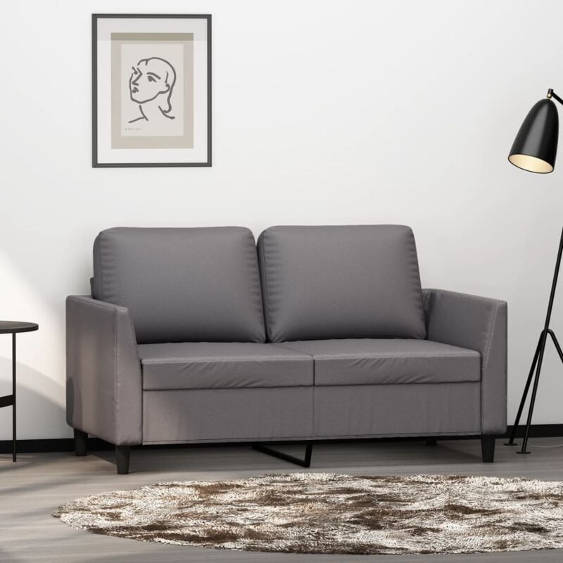 foto del prodotto divano a 2 posti grigio 120 cm in similpelle vidaxl