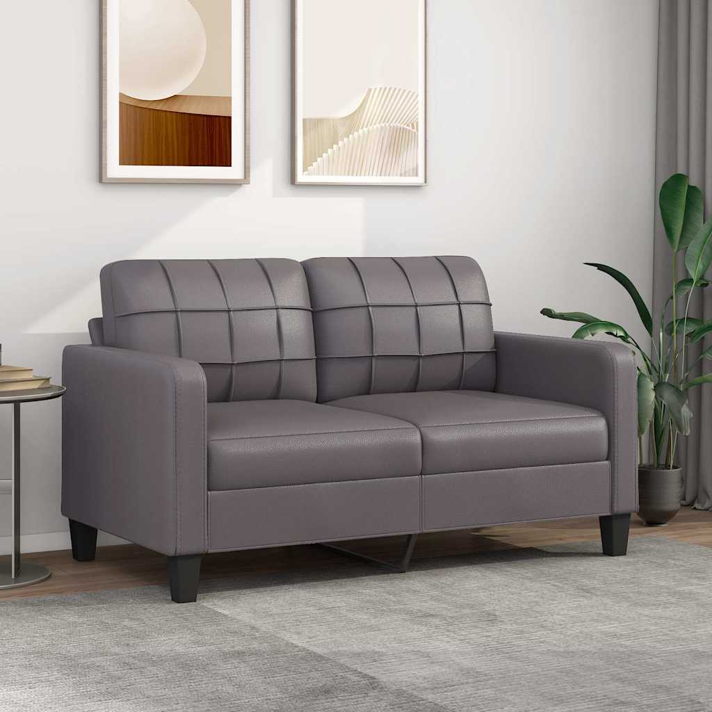 foto del prodotto divano a 2 posti grigio 140 cm in similpellecod mxl 70665