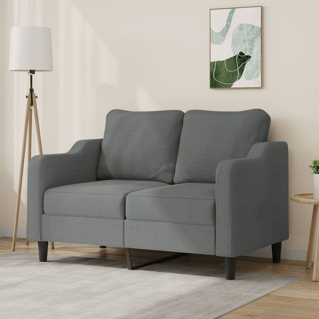 foto del prodotto divano a 2 posti grigio scuro 120 cm in tessutocod mxl 107232