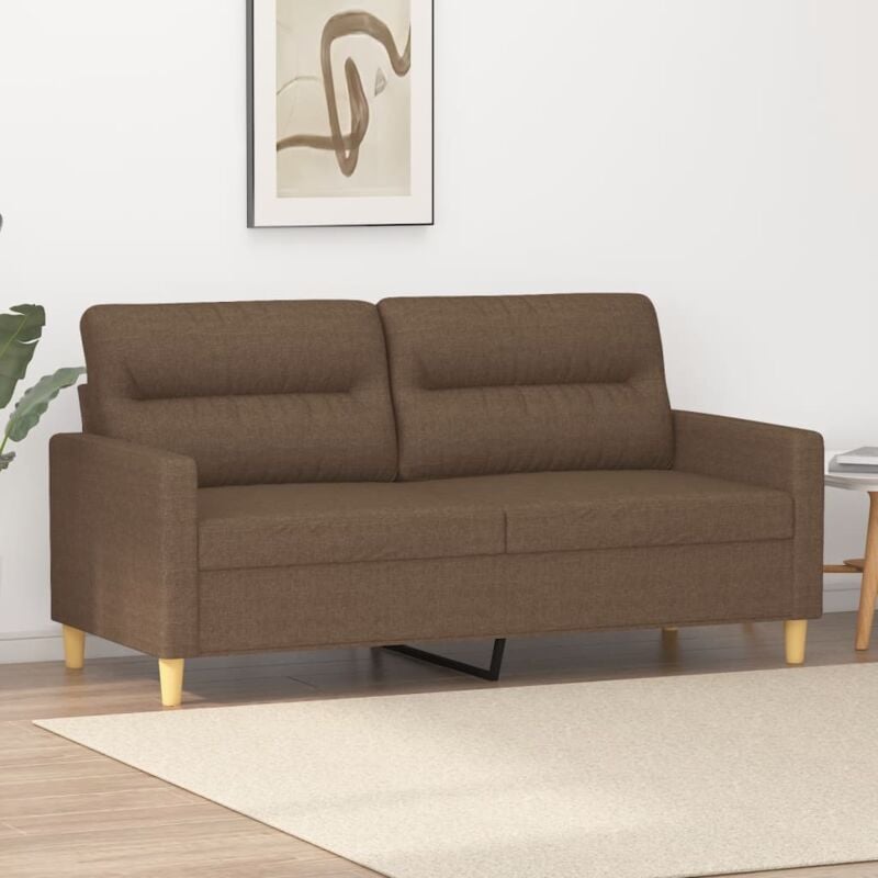 foto del prodotto divano a 2 posti marrone 140 cm in tessuto vidaxl