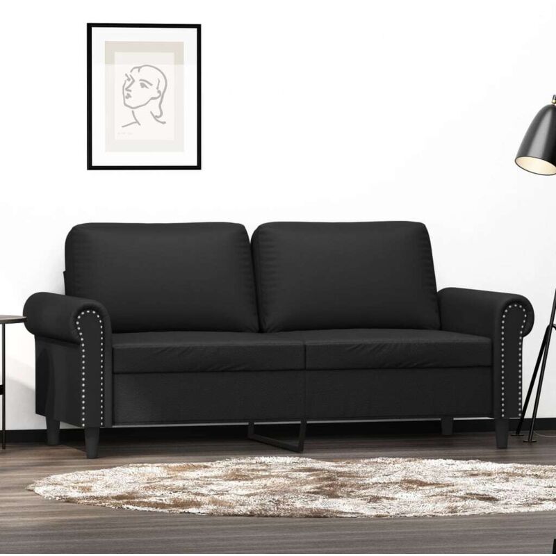 foto del prodotto divano a 2 posti nero 140 cm in similpelle vidaxl