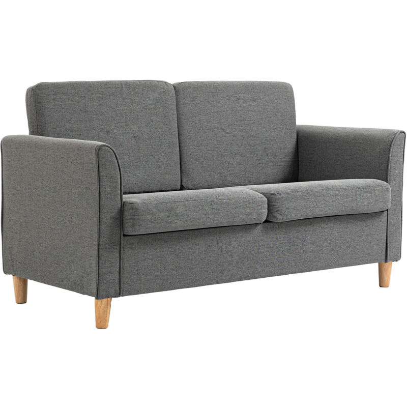 foto del prodotto divano a 2 posti seduta ampia con cuscini da salotto 141 x 70 x 78cm homcom