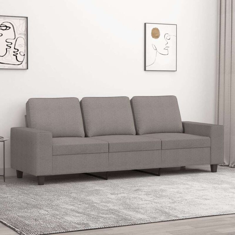foto del prodotto divano a 3 posti tortora 180 cm in tessuto vidaxl