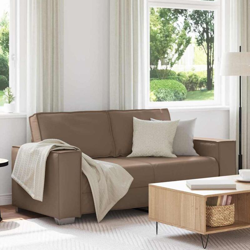 foto del prodotto divano a due posti vidaxl cappuccino 140 cm in finta pelle